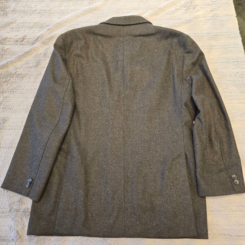 Zara Man Blazer Jacket Mens 42 Charcoal Grey Wool Blend Two Button Sport Coat - Picture 7 of 7